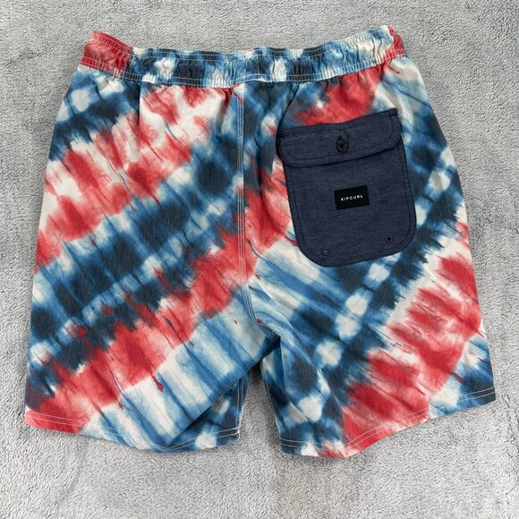 Rip Curl Freebird Lay Days Board Shorts Mens Small Multi Tie Dye Swimwear - Picture 2 of 10